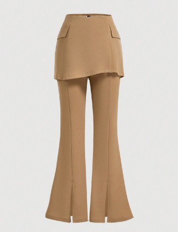 Pantaloni SHEIN CURVE, maro