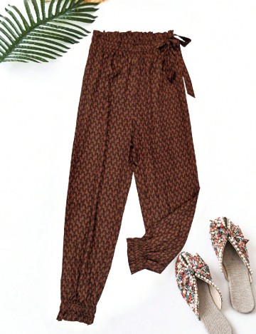 Pantaloni SHEIN CURVE, maro