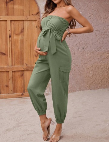 Salopeta SHEIN Maternity, verde