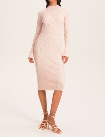 Rochie medie Reserved, roz pal