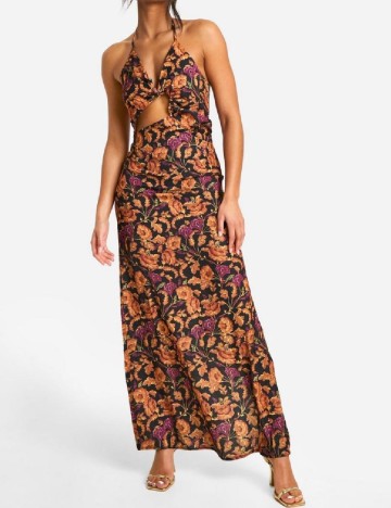 Rochie lunga Boohoo, floral print