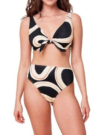 Sutien de baie Triumph, negru/crem