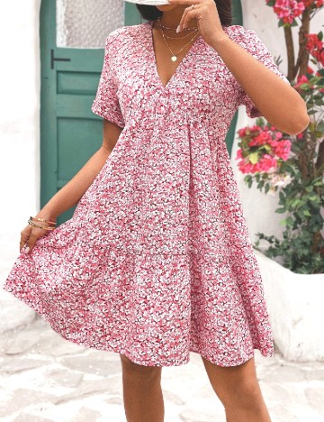Rochie scurta SHEIN, roz