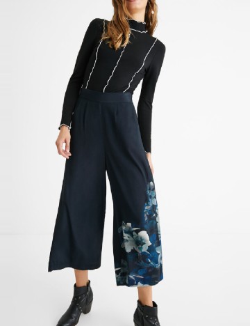 Pantaloni Desigual, albastru