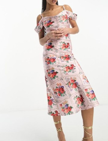 Rochie medie Hope & Ivy, roz