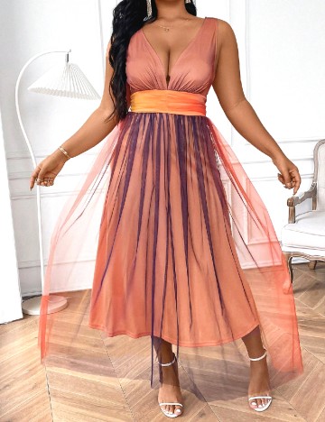 Rochie lunga SHEIN CURVE, mix culori