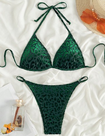 Costum de baie SHEIN, verde