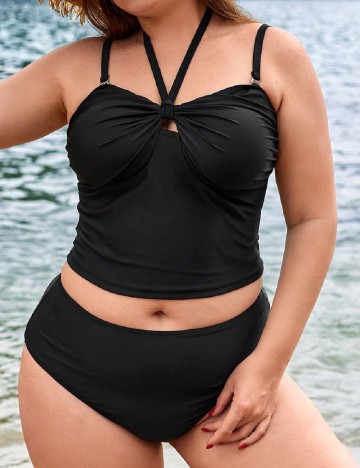 Costum de baie SHEIN CURVE, negru