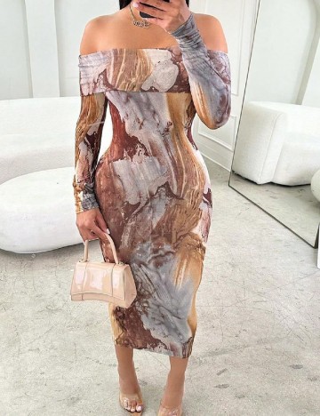 Rochie lunga SHEIN, maro