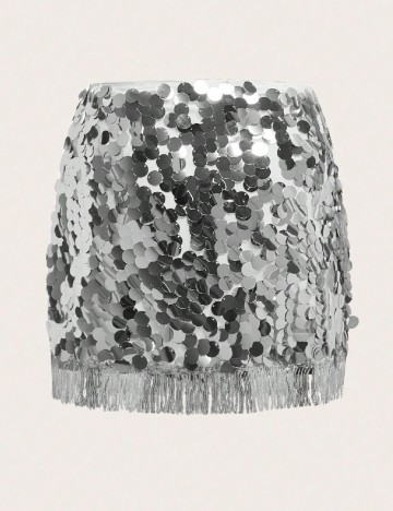 Fusta SHEIN, argintiu