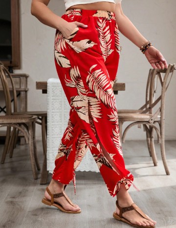 Pantaloni SHEIN CURVE, rosu