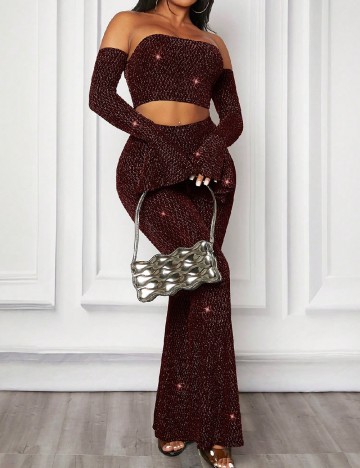 Compleu SHEIN, negru/rosu