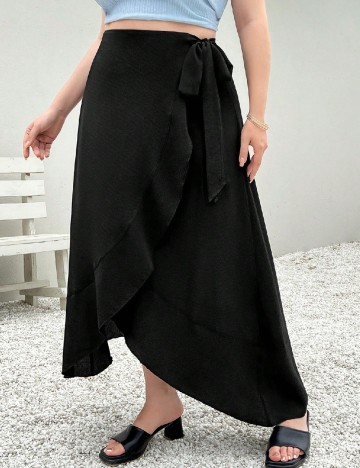 Fusta SHEIN CURVE, negru