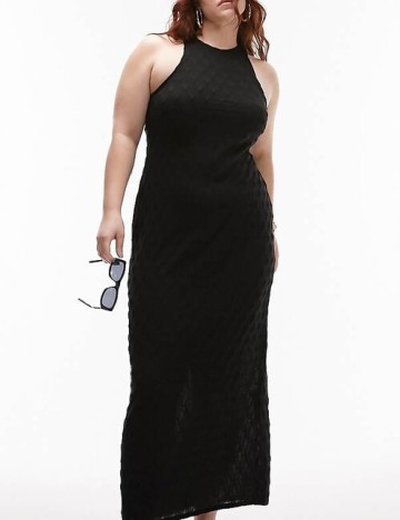 Rochie de plaja Top Shop Plus Size, negru