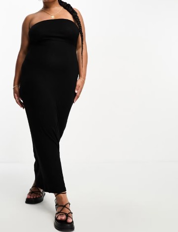 Rochie de plaja ASOS Curve, negru