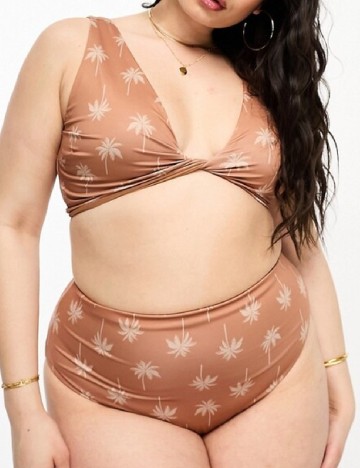 Chilot de  baie ASOS Curve, maro