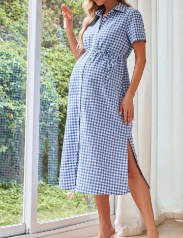 Rochie medie SHEIN Maternity, albastru