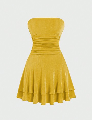 Rochie scurta SHEIN, galben
