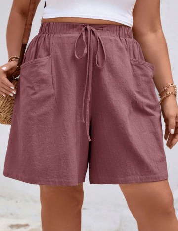 Pantaloni scurti SHEIN CURVE, mov