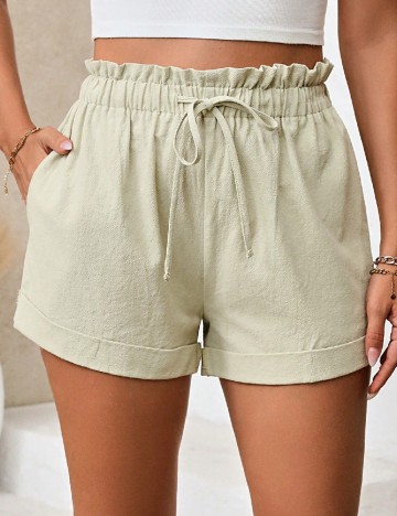 Pantaloni scurti SHEIN, verde deschis