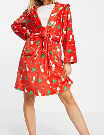 Halat de baie Loungeable, rosu