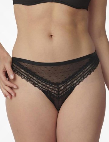 Model: Tempting Tulle_01 String. Triumph, negru