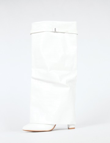 Cizme PrettyLittleThing, alb