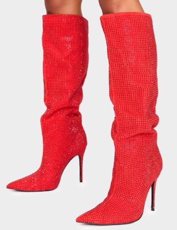 Cizme PrettyLittleThing, rosu