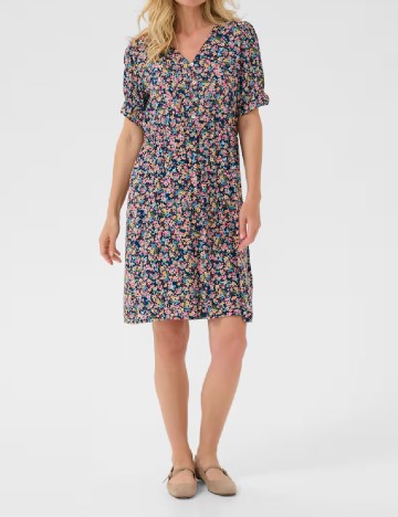 Rochie scurta Cream, floral print