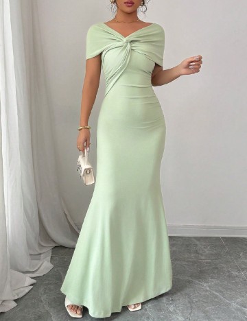 Rochie lunga SHEIN, verde deschis