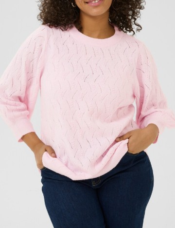 Pulover Kaffe Curve, roz