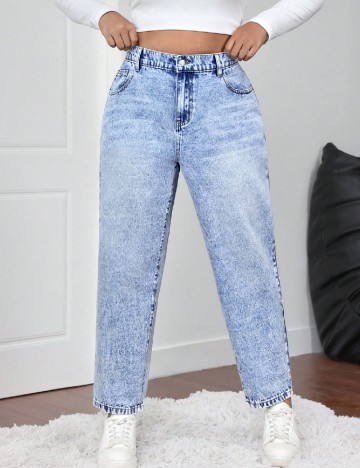 Blugi SHEIN CURVE, albastru deschis