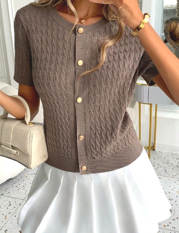 Cardigan SHEIN, maro