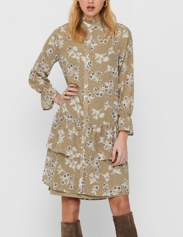 Rochie scurta Only, bej