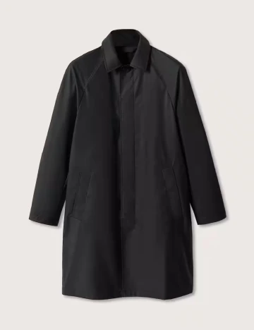 Trench Mango, negru Negru