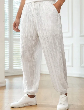 Pantaloni SHEIN, alb Alb