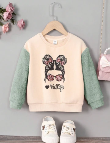 Bluza Shein Kids, crem Crem