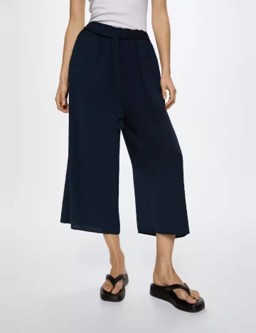 Pantaloni Mango, bleumarin inchis Albastru