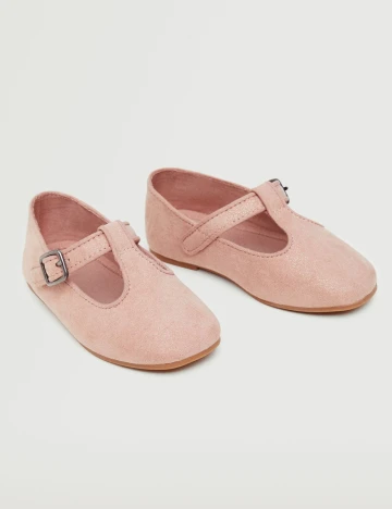 Pantofi Mango Kids, roz pudra Roz