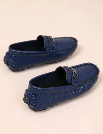 Mocasini Shein Kids, bleumarin Albastru