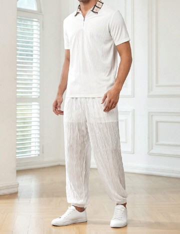 Pantaloni SHEIN, alb