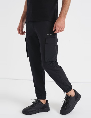 
						Pantaloni Only, negru