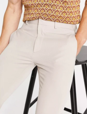 Pantaloni ASOS, bej Crem