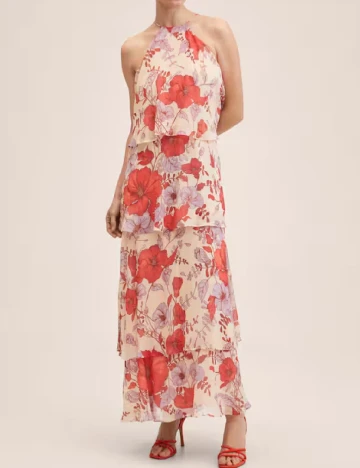 Rochie lunga Mango, floral print Floral print