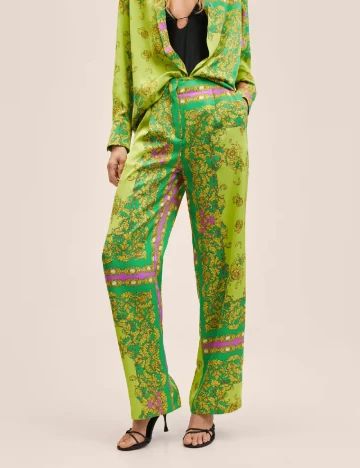 Pantaloni Mango, verde Verde