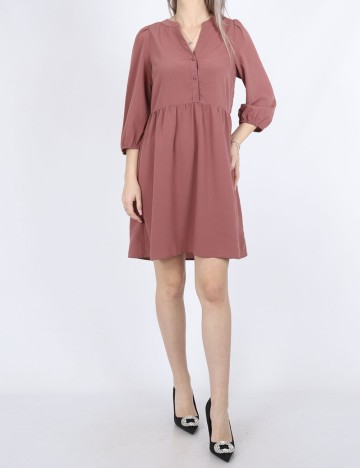 Rochie scurta Vero Moda, roz pudra inchis