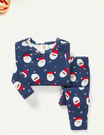 Pijama CozyCub, bleumarin Albastru