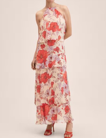 Rochie lunga Mango, floral print