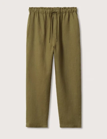 Pantaloni Mango, kaki Verde