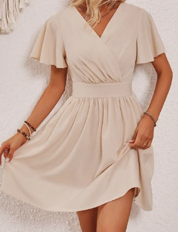 Rochie scurta SHEIN, crem Crem